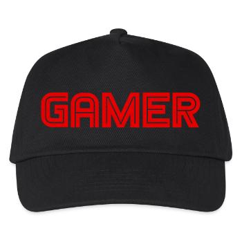 Gamer - Games - PC - Computerspiele - Kinder Basecap - Schwarz - Vorne