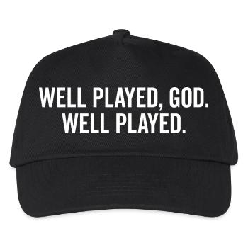 Well Played God Well Played - Kids’ Baseball Cap - black - Front