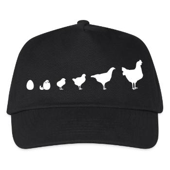 Snapshot Chick Family, Chicken, Evolution, - Kids’ Baseball Cap - black - Front