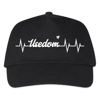 Heartbeat Usedom - Kinder Basecap - Schwarz - Vorne