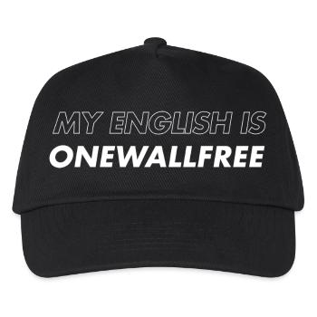 My English ist onewallfree - Kinder Basecap - Schwarz - Vorne