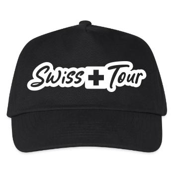 Swiss Tour Schweiz Urlaub - Kinder Basecap - Schwarz - Vorne