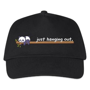 Just Hanging Out – Cute Panda Chill Design - Kids’ Baseball Cap - black - Front