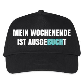 Mein Wochenende ist ausgeBUCHt - Kinder Basecap - Schwarz - Vorne