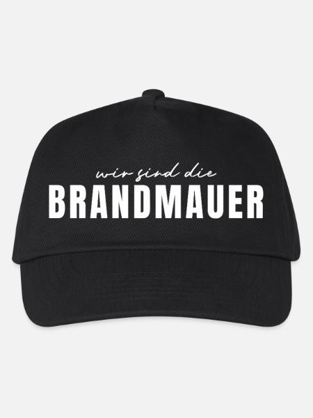 Antifa Wir Sind Die Brandmauer Gegen Rechts - Kinder Basecap - Schwarz