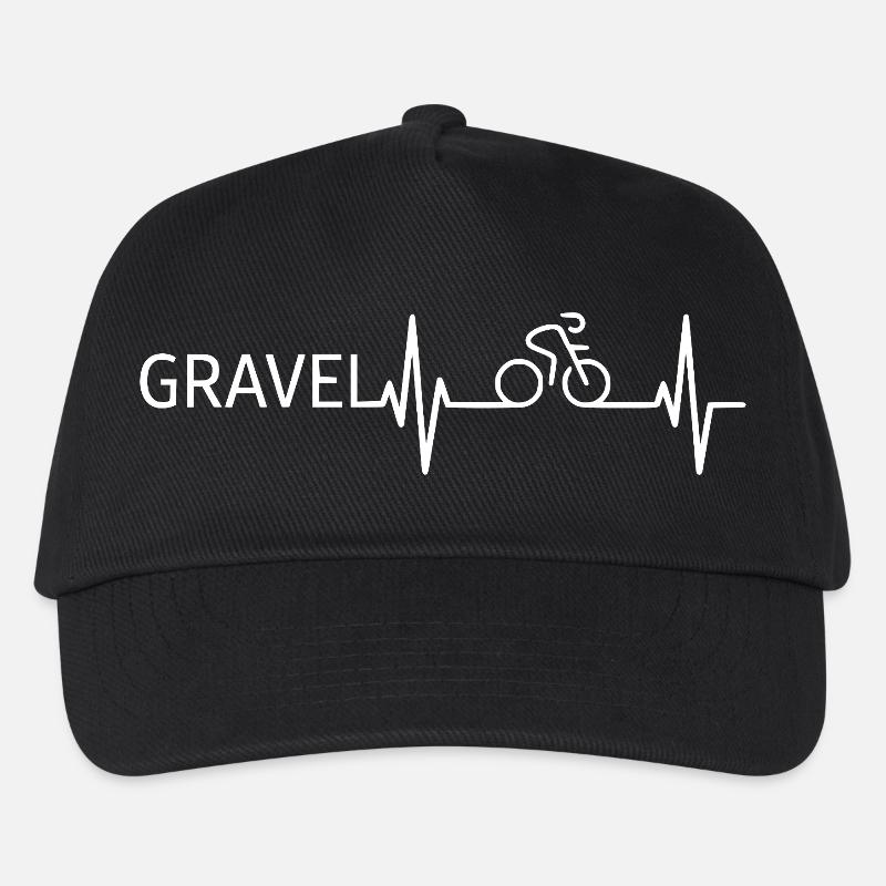 Gravel Heartbeat - Kinder Basecap - Schwarz
