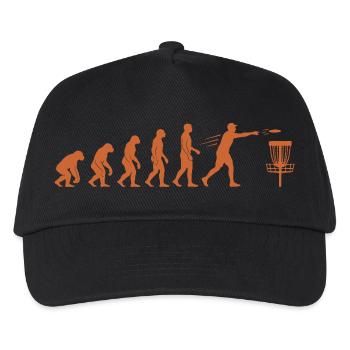 Disc Golf Evolution Drôle de Disc Golfeur Flying Disc - Casquette de baseball Enfant - noir - Devant