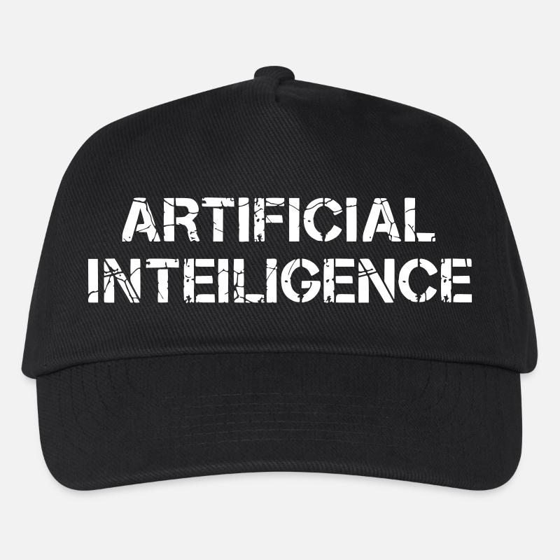 Artificial Intelligence Text Grunge Vektor - Kinder Basecap - Schwarz