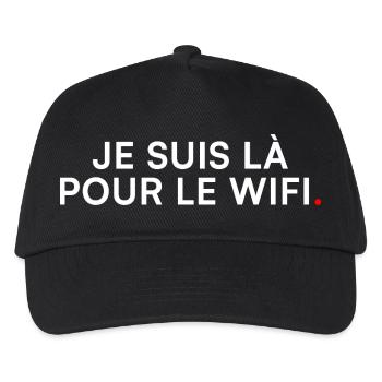 Ich bin hier wegen WLAN – Geek-Humor - Kinder Basecap - Schwarz - Vorne
