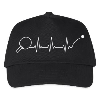 Tischtennis Herzschlag Ekg Sport - Kinder Basecap - Schwarz - Vorne
