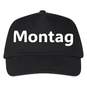 Montag Motivation Lustiges Spruch Shirt - Kids’ Baseball Cap - black - Front