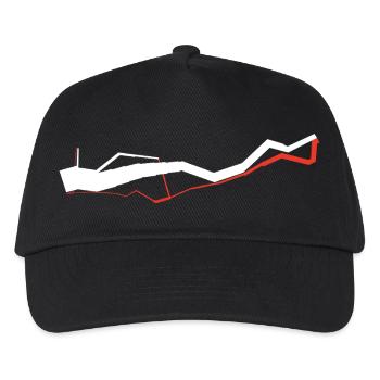 Iconic Data Viz: Minard 1812 - White / Red - Kids’ Baseball Cap - black - Front