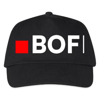 FRO | Minimalistische, lustige Reaktion - Kinder Basecap - Schwarz - Vorne
