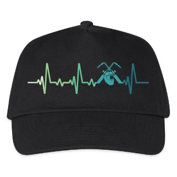 welder heartbeat welding - Kids’ Baseball Cap - black - Front