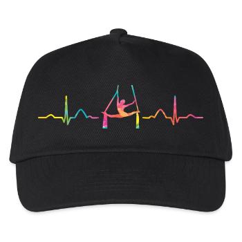 Vertical Scarf Heartbeat Aerial Acrobatics Aerial Silk - Kids’ Baseball Cap - black - Front