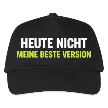 Heute Nicht Meine Beste Version - Kinder Basecap - Schwarz - Vorne