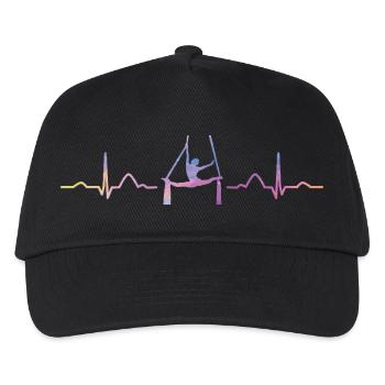 Vertical Scarf Heartbeat Aerial Acrobatics Aerial Silk - Kids’ Baseball Cap - black - Front