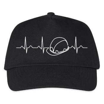 Cadeau du Housesman Heartbeat Hard Hat de la construction - Casquette de baseball Enfant - noir - Devant