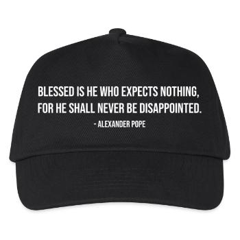 Citation d’Alexander Pope sur les attentes - Casquette de baseball Enfant - noir - Devant