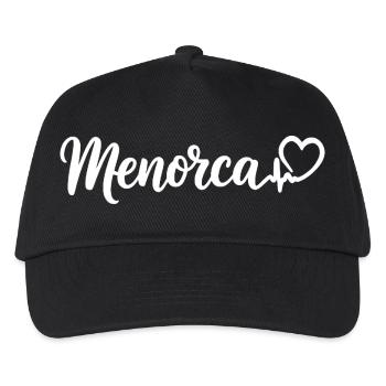 Menorca Herzschlag Spanien - Kinder Basecap - Schwarz - Vorne
