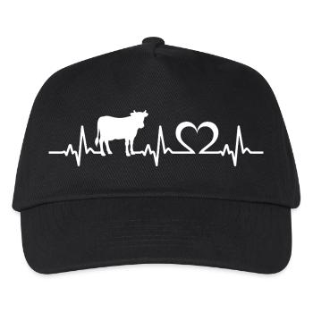 vaches battement de cœur vache vache - Casquette de baseball Enfant - noir - Devant