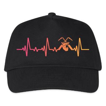 Welder Sunset Heartbeats Welding - Kids’ Baseball Cap - black - Front