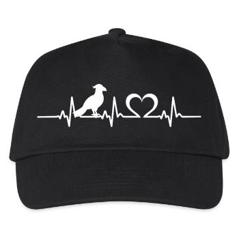 Papagei Herzschlag Papageien Vogel - Kinder Basecap - Schwarz - Vorne