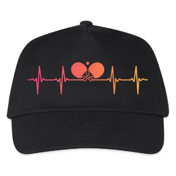 Ping Pong Sunset Heartbeat Tennis Table - Kids’ Baseball Cap - black - Front