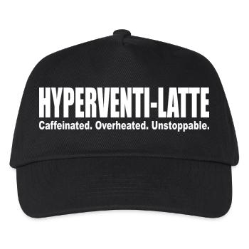 Hyperventi-Latte Coffee Lovers Caffein Heat Run - Kids’ Baseball Cap - black - Front