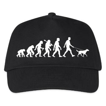 Man With Dog Evolution Walking For Men - Kids’ Baseball Cap - black - Front