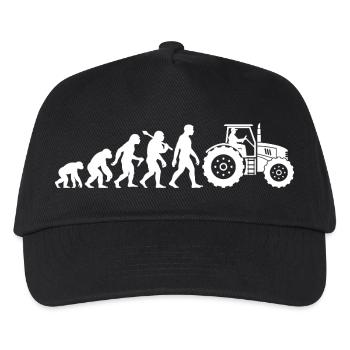 Tractor Tractor Evolution Farmer Farmer Retro - Kids’ Baseball Cap - black - Front