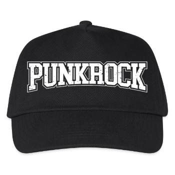 Punk Rock Distressed Schriftart - Kinder Basecap - Schwarz - Vorne