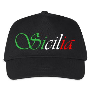 Sizilien - Kinder Basecap - Schwarz - Vorne
