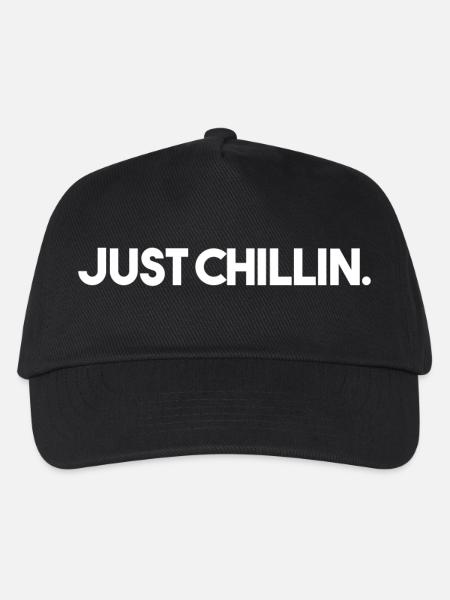 JUST CHILLIN. - Kinder Basecap - Schwarz