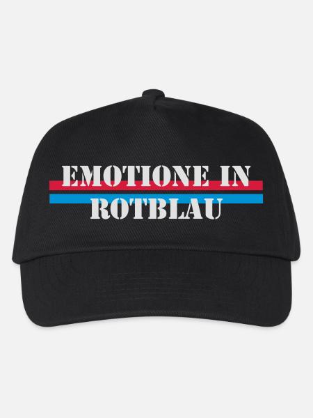 Emotione in Rotblau (FC Basel) - Kinder Basecap - Schwarz