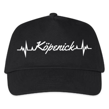 Köpenick Herzschlag Heimatliebe Design - Kinder Basecap - Schwarz - Vorne