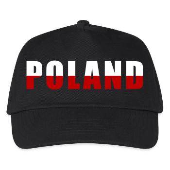Poland Polen - Kinder Basecap - Schwarz - Vorne