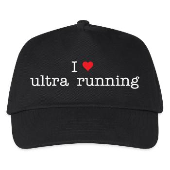 Ich liebe Ultra Running - Kinder Basecap - Schwarz - Vorne