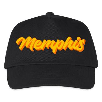 Memphis Retro Script Sunset - Kinder Basecap - Schwarz - Vorne