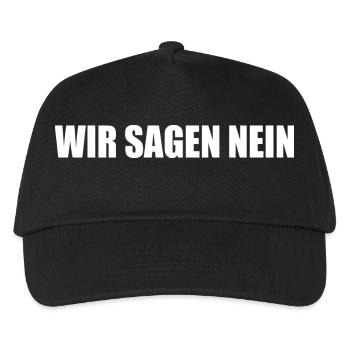 Wir sagen nein - Kinder Basecap - Schwarz - Vorne