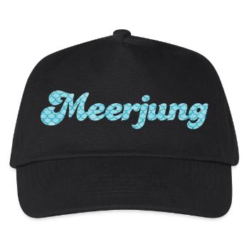Meerjung Küste Meer Mann Fischkopp Schuppen Fan - Kinder Basecap - Schwarz - Vorne