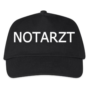 Notarzt - Kinder Basecap - Schwarz - Vorne