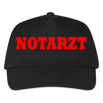 Notarzt - Kinder Basecap - Schwarz - Vorne