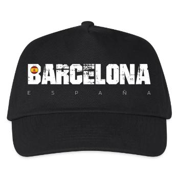 Barcelona Bold Distressed Type - Kids’ Baseball Cap - black - Front