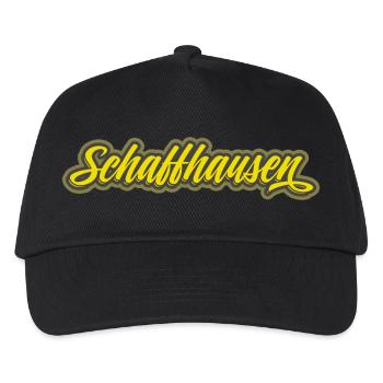 Schaffhausen Script Schriftzug - Kinder Basecap - Schwarz - Vorne