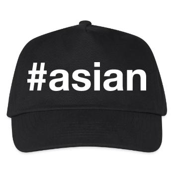 ASIAN Asien Hashtag - Kinder Basecap - Schwarz - Vorne