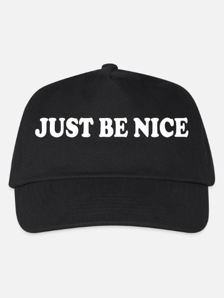 Just be nice - Kinder Basecap - Schwarz