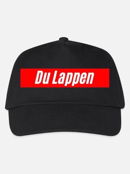 Du Lappen, beleidigung als Design - Kinder Basecap - Schwarz