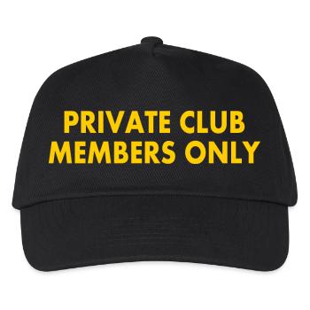 private club members only - Kinder Basecap - Schwarz - Vorne