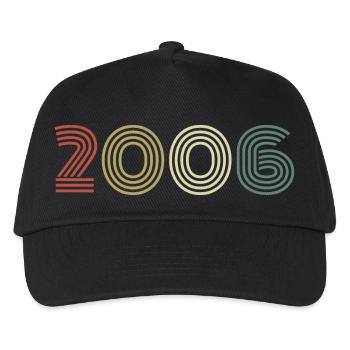 2006 Anniversaire Millésime 2006 Cadeau 2006 - Casquette de baseball Enfant - noir - Devant